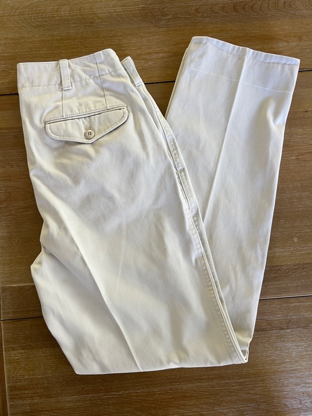 Rubato Men's Officer's Chino Pants in Ivory Sz 44